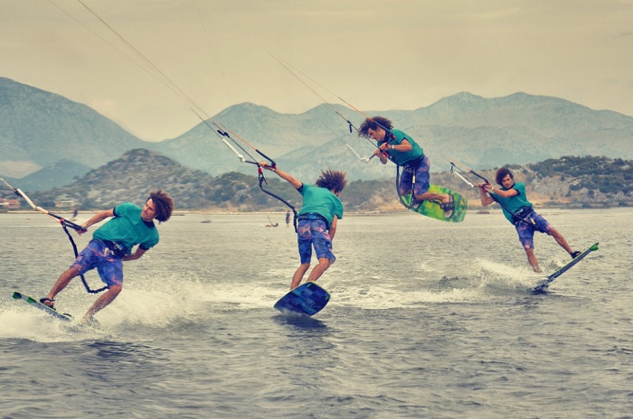 kitesurfing